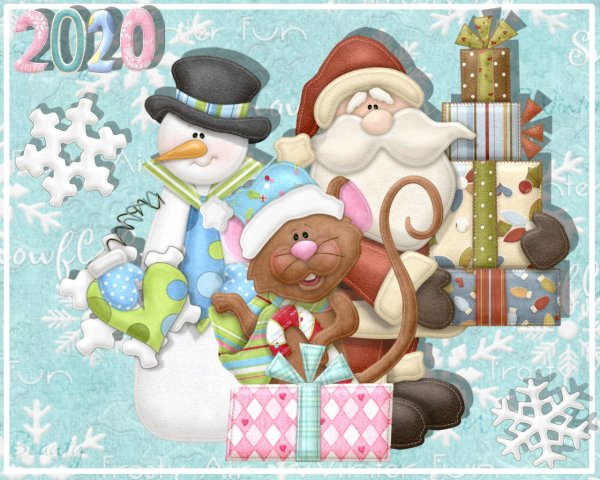 Коллаж из новогодних открыток