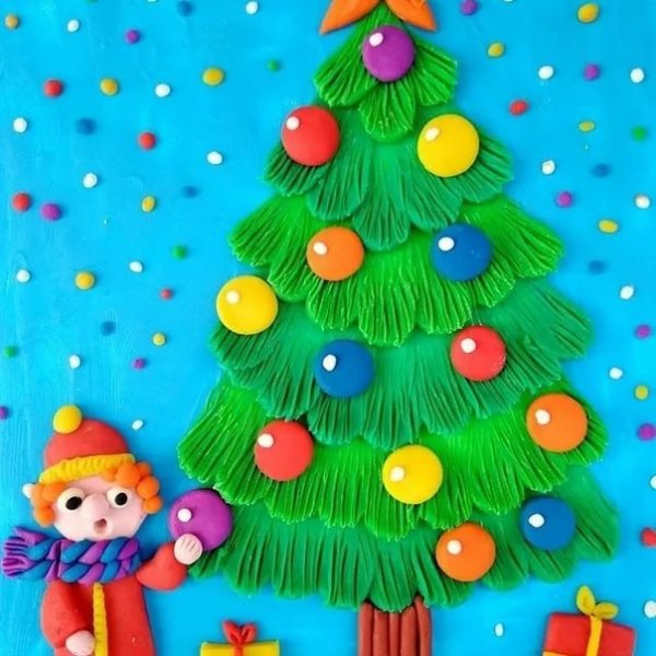 Пластинограыия елка Новогодняя