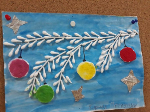 Аппликация на тему зима