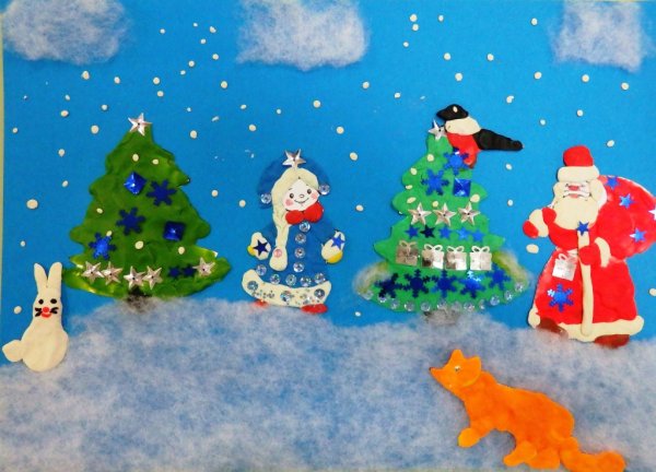 Аппликация к новому году