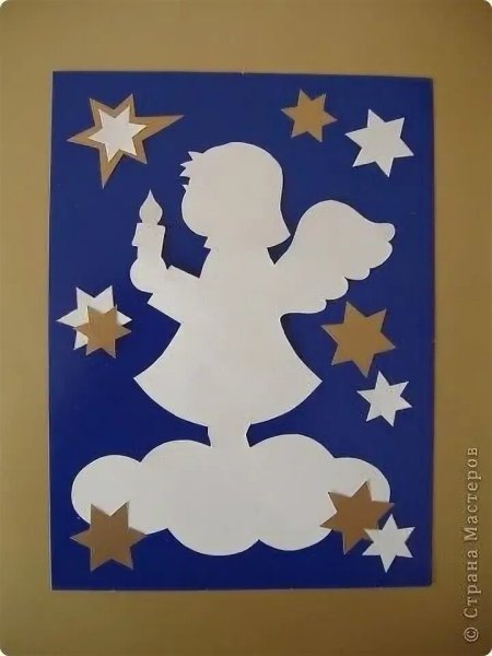 Аппликация на тему Рождество