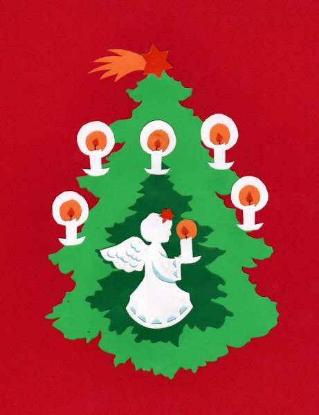 Аппликация на Рождество в детском саду