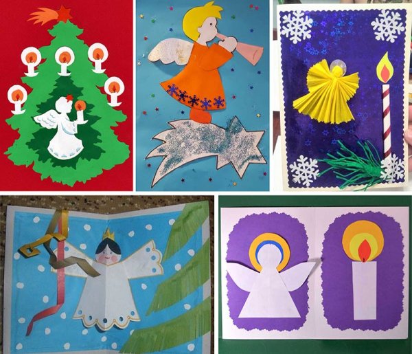 Аппликации к Рождеству для детей