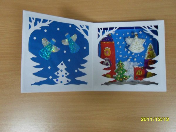 Аппликация на тему Рождество