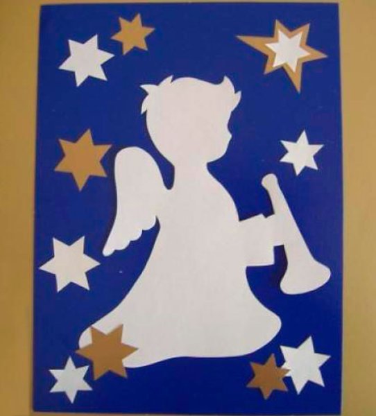 Аппликация на Рождество в детском саду