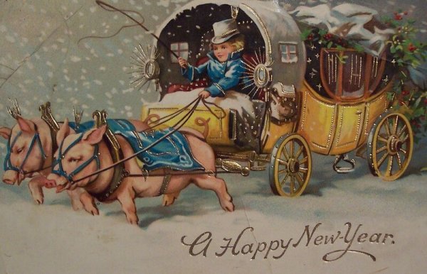 Старинные новогодние открытки