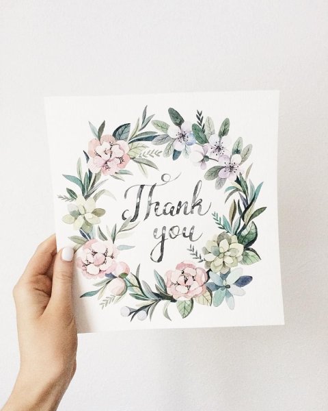 Акварельные открыточки