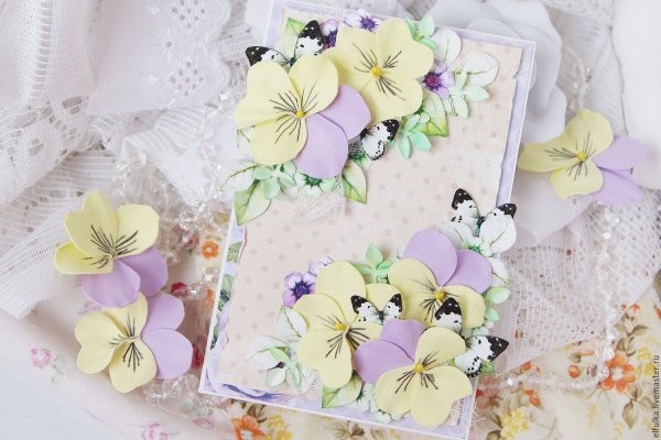 Цветы из фоамирана Скрапбукинг