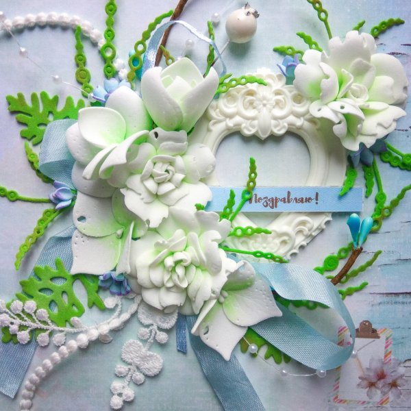 Открытка с цветами своими руками