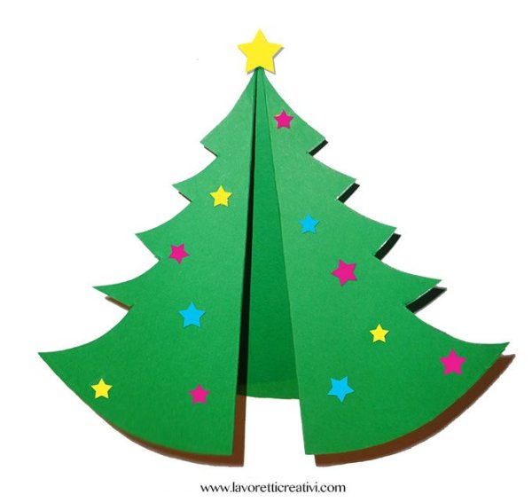 Открытка елка раскладушка