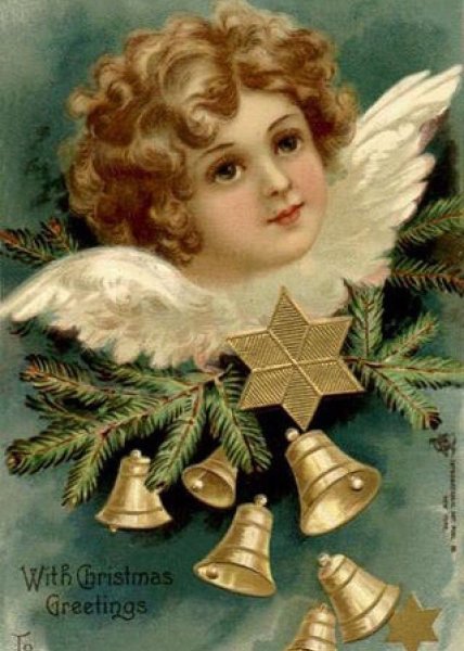 Старинные открытки с ангелами