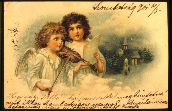 Старинные Рождественские открытки с ангелами