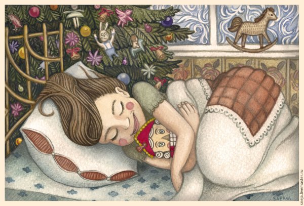 Новогодняя открытка Щелкунчик