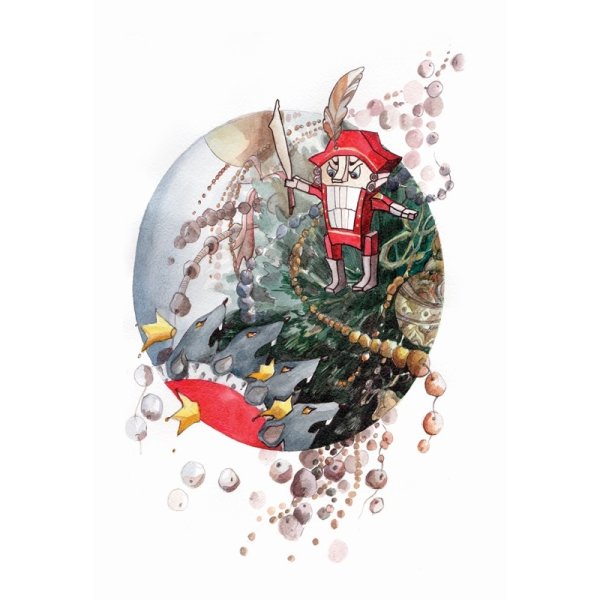 Открытка новый год Щелкунчик