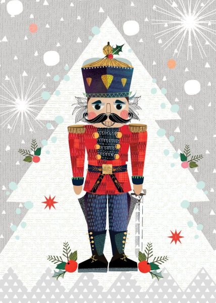 Почтовая открытка Щелкунчик Новогодняя