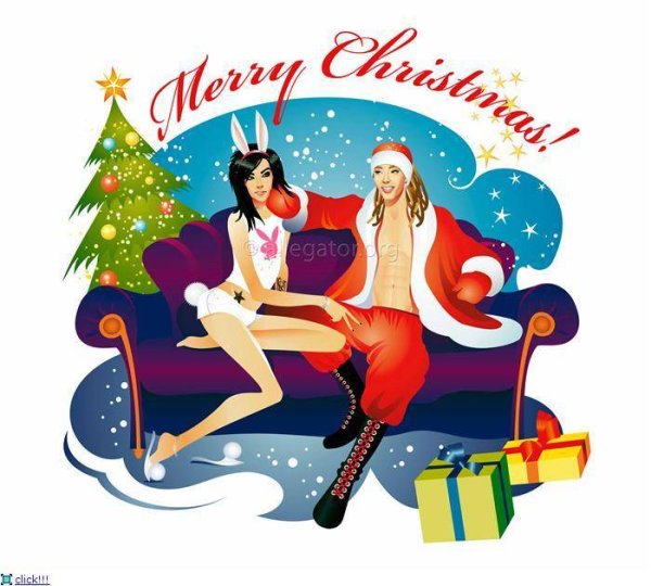 Рождественская открытка с юмором