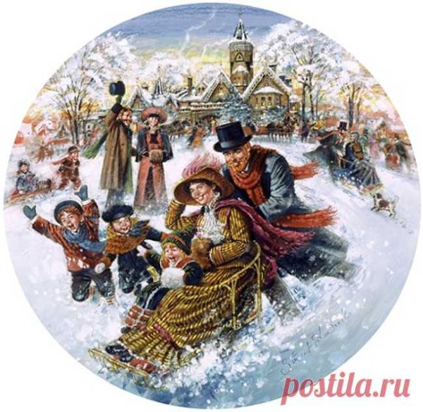 Рождественские гуляния картина