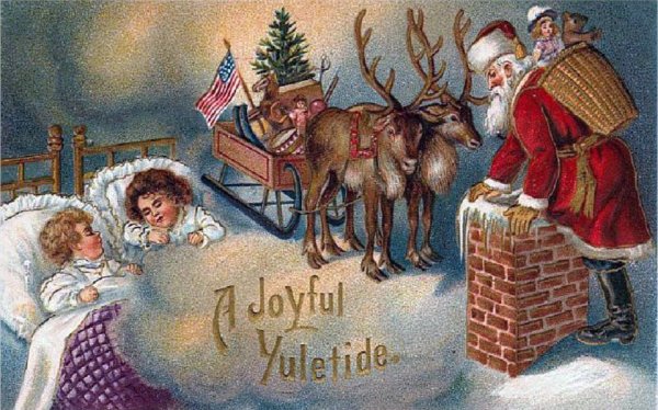 Традиционная Рождественская открытка Англии