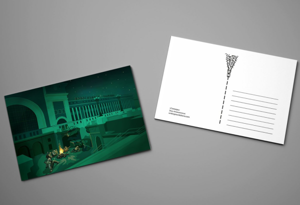 Открытка с днем рождения Евроформат