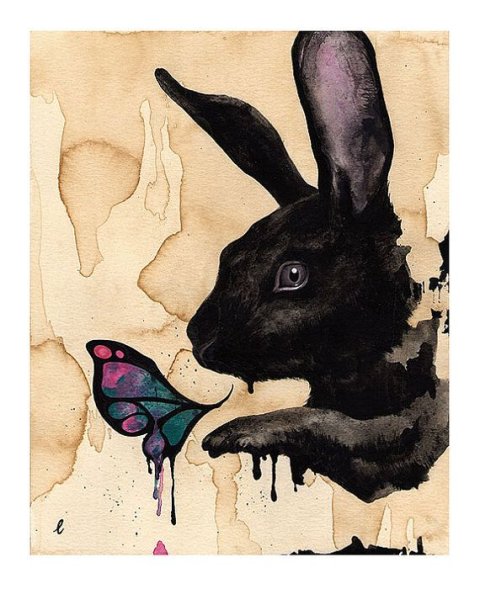 Год кота и кролика иллюстрации