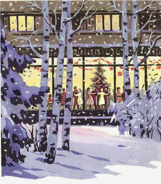 Новогодние открытки 1960-х годов