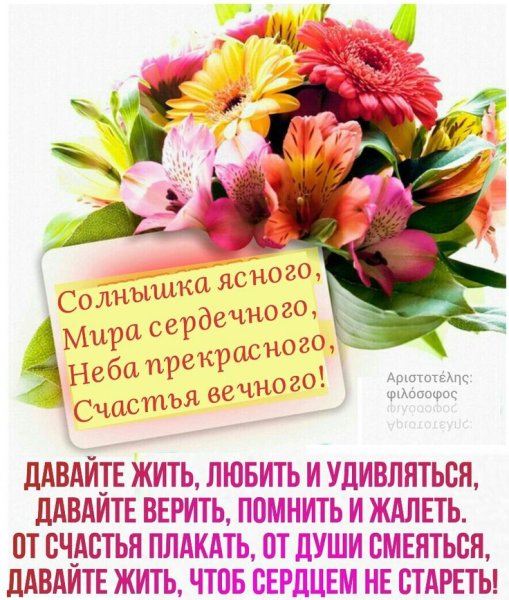 Пожелания хорошего дня и здоровья