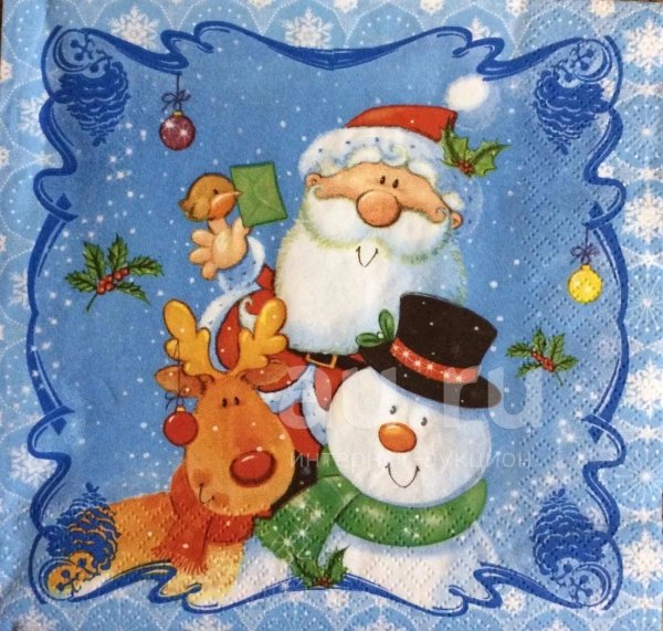 Салфетки с дедом Морозом