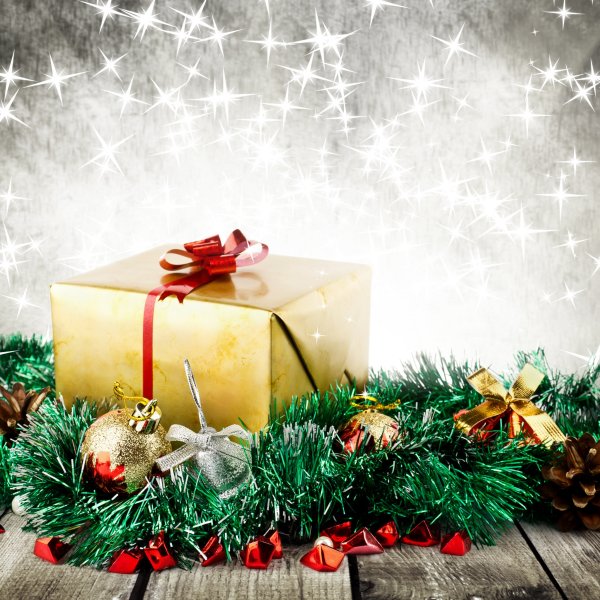 Новогодний фон с елкой