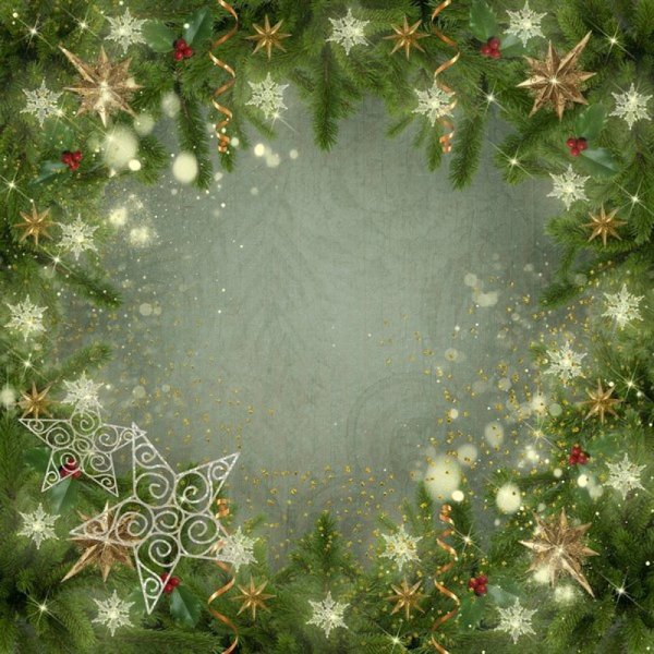 Открытка с новым годом двусторонняя