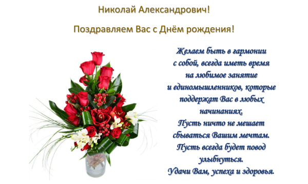 С днём рождения Николай