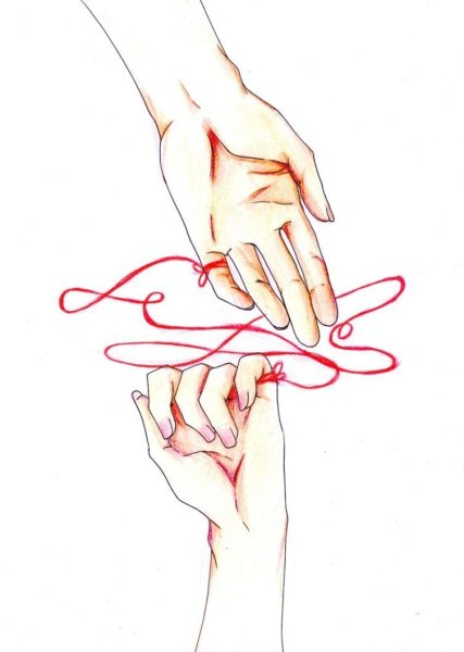 Открытка с ниткой Вн три