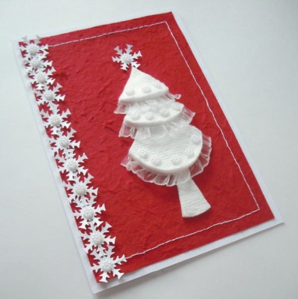 Новогодняя открытка своими руками для детей