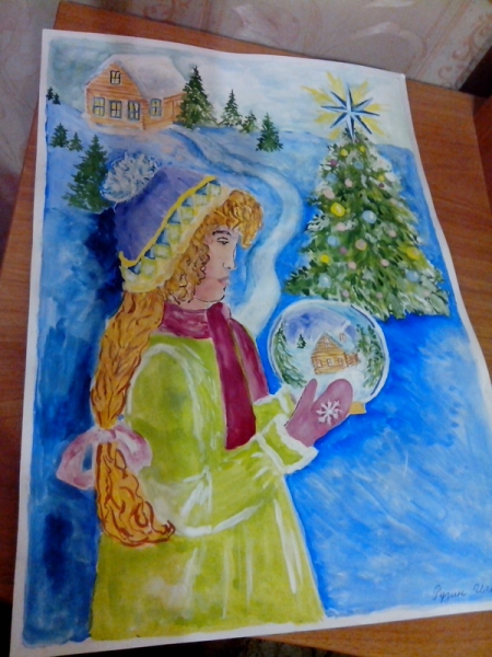 Новогодние рисуночки на конкурс в школу
