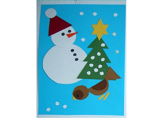Новогодние аппликации для детей