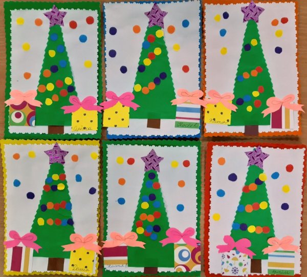 Аппликация новый год старшая группа