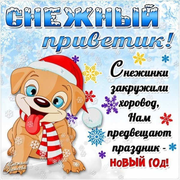 Зимний снежный приветик