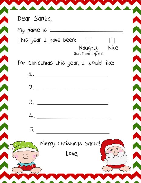 Letter to Santa Claus Sample
