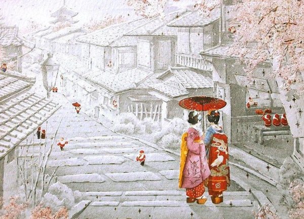 Новогодние открытки в Японии