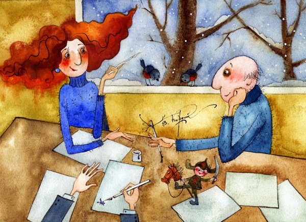 Акварели Виктории Кирдий ангелы