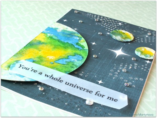 Открытка космос своими руками