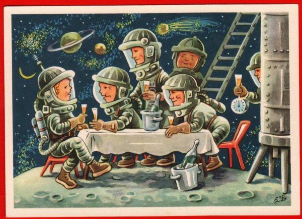 С днем космонавтики открытки СССР