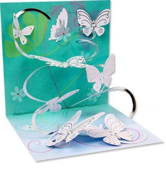 Объемная открытка цветы