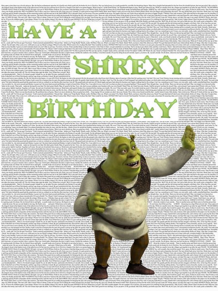 Шрек открытка с днем рождения