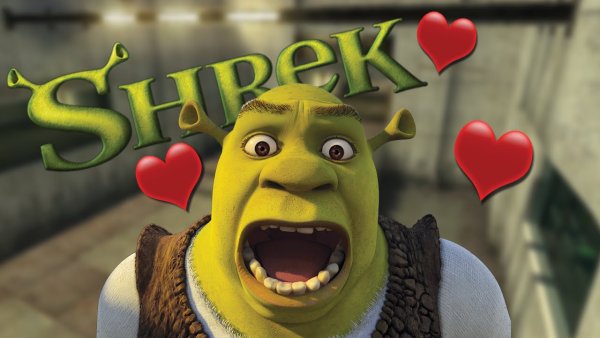 Открытка на др с Шреком