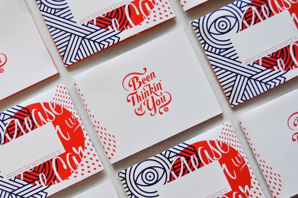 Новогодняя открытка с тиснением