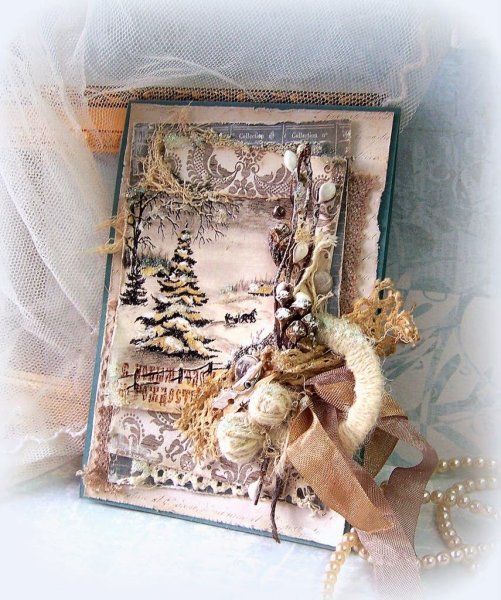 Новогоднее панно в стиле Скрапбукинг
