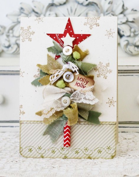 Новогодние открытки Скрапбукинг