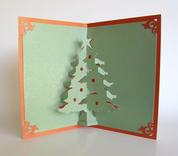 Объемная открытка с новым годом