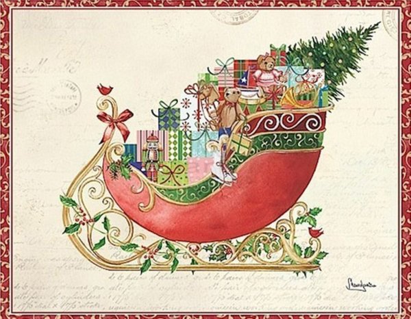 Новогодние открытки в европейском стиле