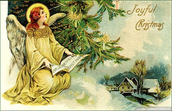 Старинные английские открытки с Рождеством